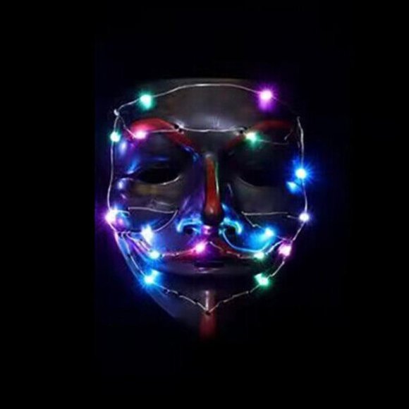 Clubbing Rave Party Light Up Scary LED Mask Costume Cosplay - Picture 9 of 16